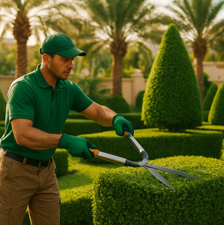 Hedge and shrub trimming service in Dubai